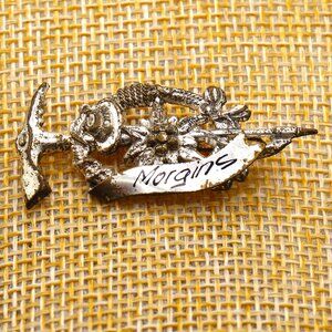 SOLD: Vintage Morgins, Switzerland Mountaineer Hirschsprung Flower Pin